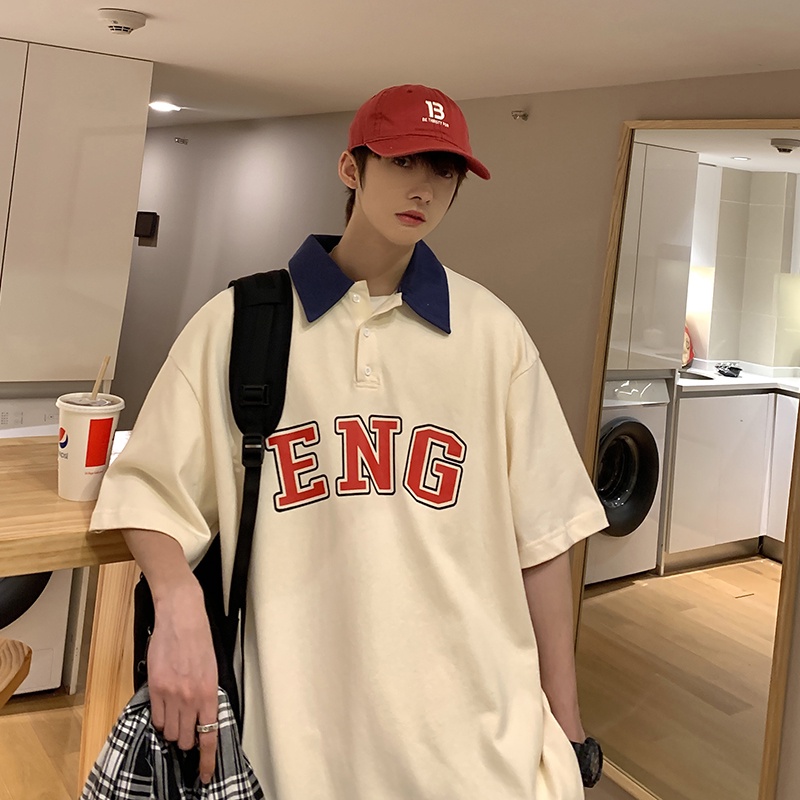 Áo polo Ngắn Tay Form Rộng Thời Trang Dành Cho Nam