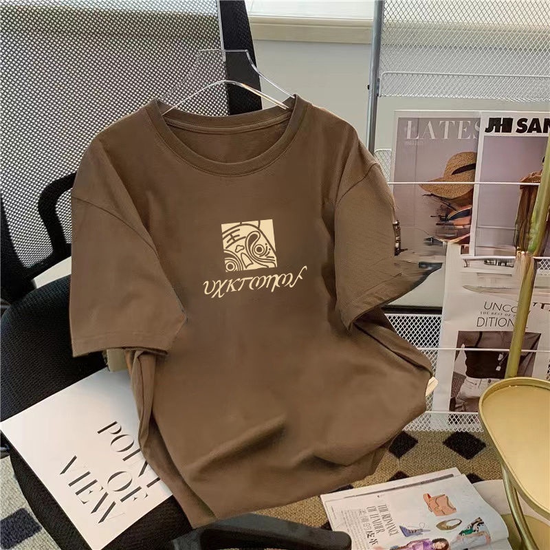 Áo Thun Tay Ngắn In Chữ Cỡ Lớn Thời Trang Mùa Hè Dễ Thương Cho Nữ