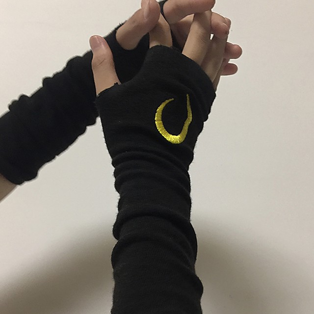 Bao Tay Áo Hở Ngón 208801Tay Áo Thêu Họa Tiết Ninja Cá Tính Dành Cho Nam Và Nữ