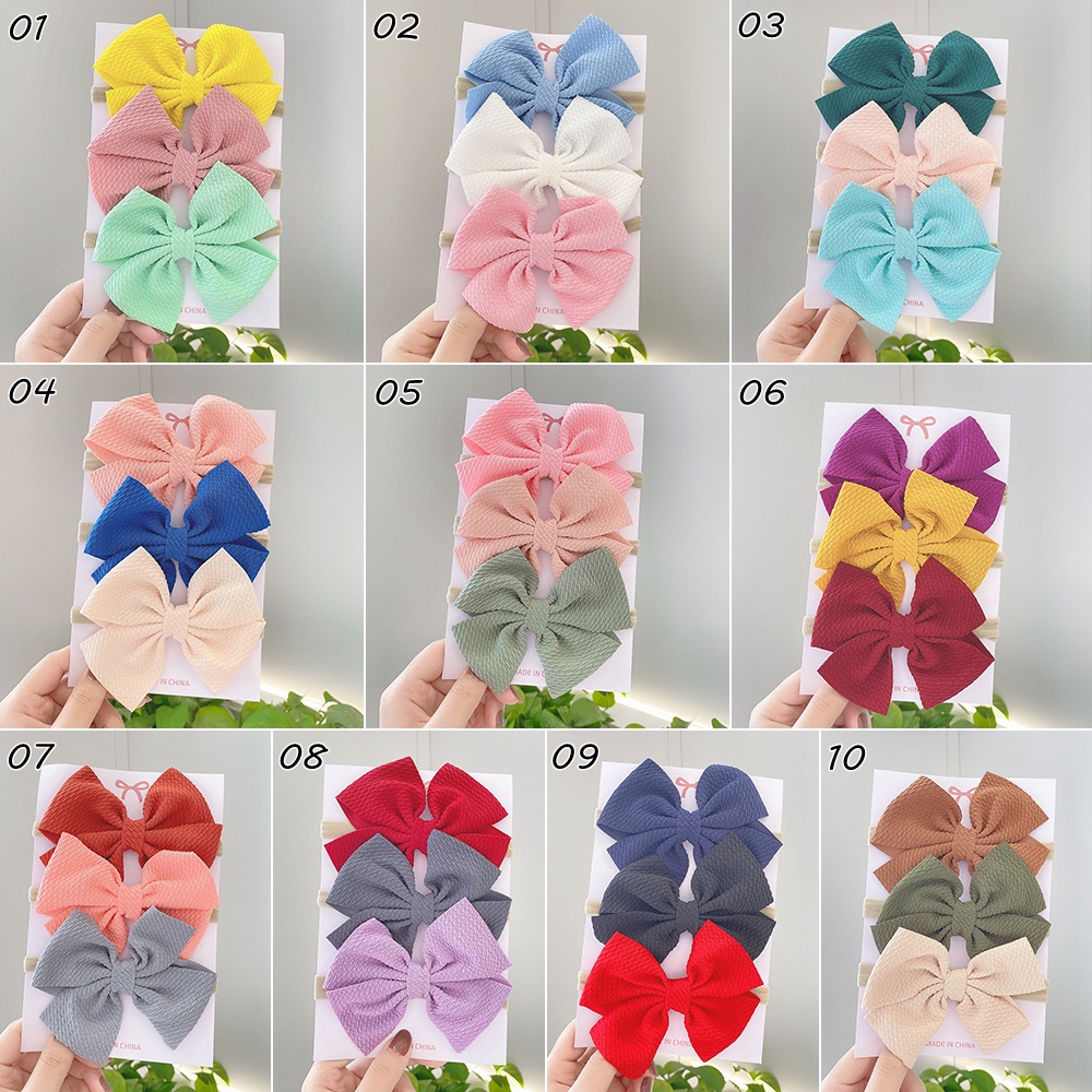 Set 3 băng đô KIDSBOWS nơ dễ thương thời trang dành cho bé gái