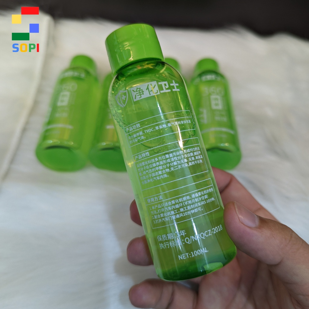Dung Dịch Khử Mùi Nano, Dùng Cho Máy Khử Mùi Ô Tô, Khử Mùi Phòng Ngủ Tạo Khói Chai 100ml. SONETS