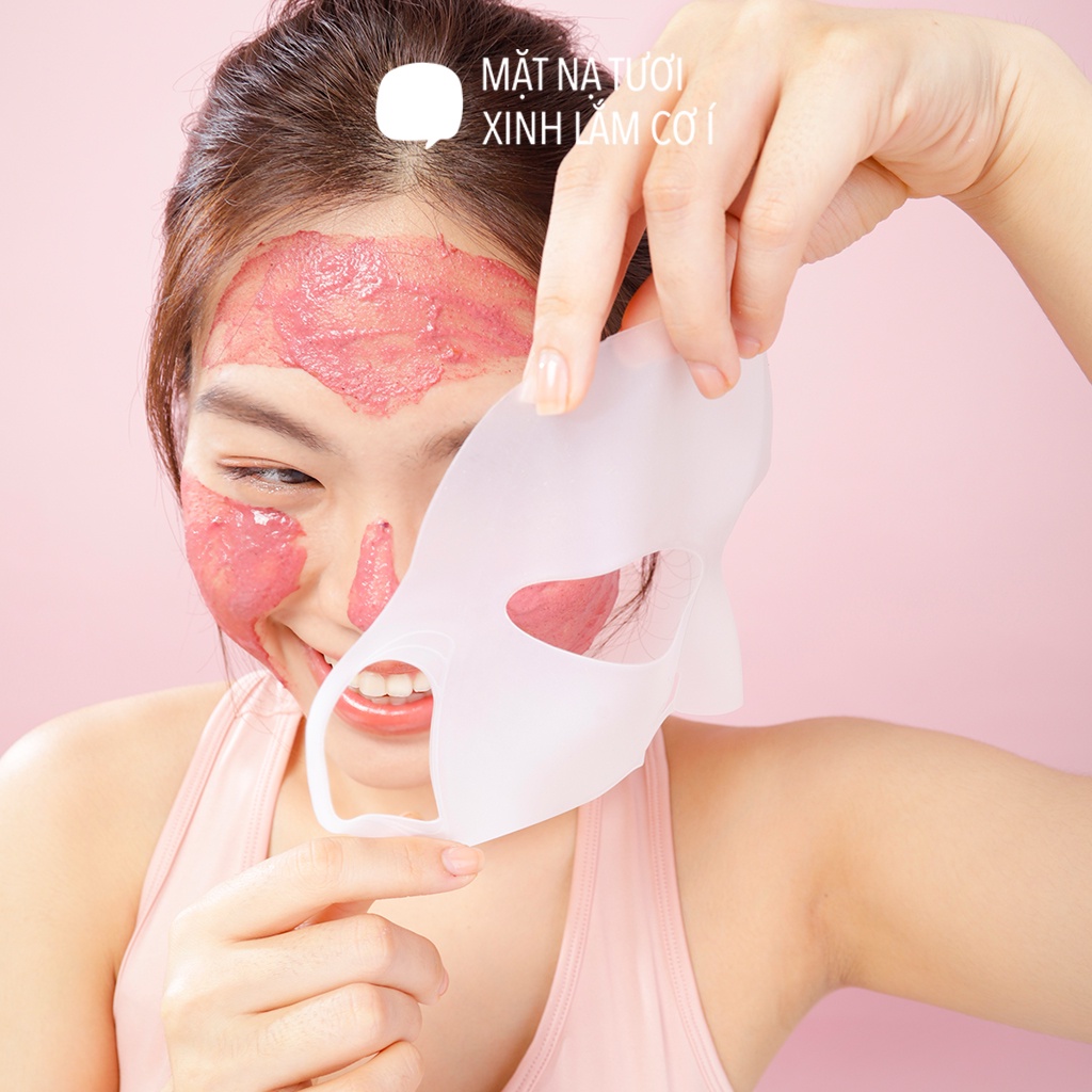 Măt nạ dưỡng da giúp nâng cơ chống lão hoá mask silicone Daiso giúp hấp thụ dưỡng chất hiệu quả tái sử dụng được