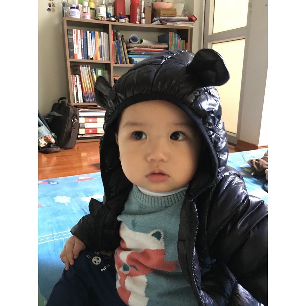 Áo khoác phao mũ gấu  yêu siêu cấp nhẹ, mềm, ấm chó bé từ 11kg - 27kg