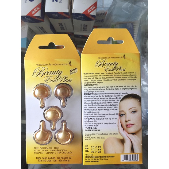 Viên bôi dưỡng ẩm da BEAUTY EVA PLUSS