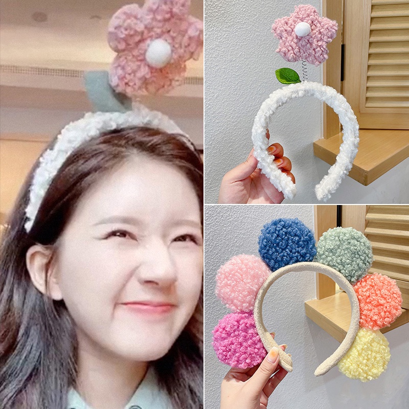 Băng Đô Cài Tóc Rửa Mặt Bằng Vải Bông Vui Nhộn Thời Trang Cho Nữ