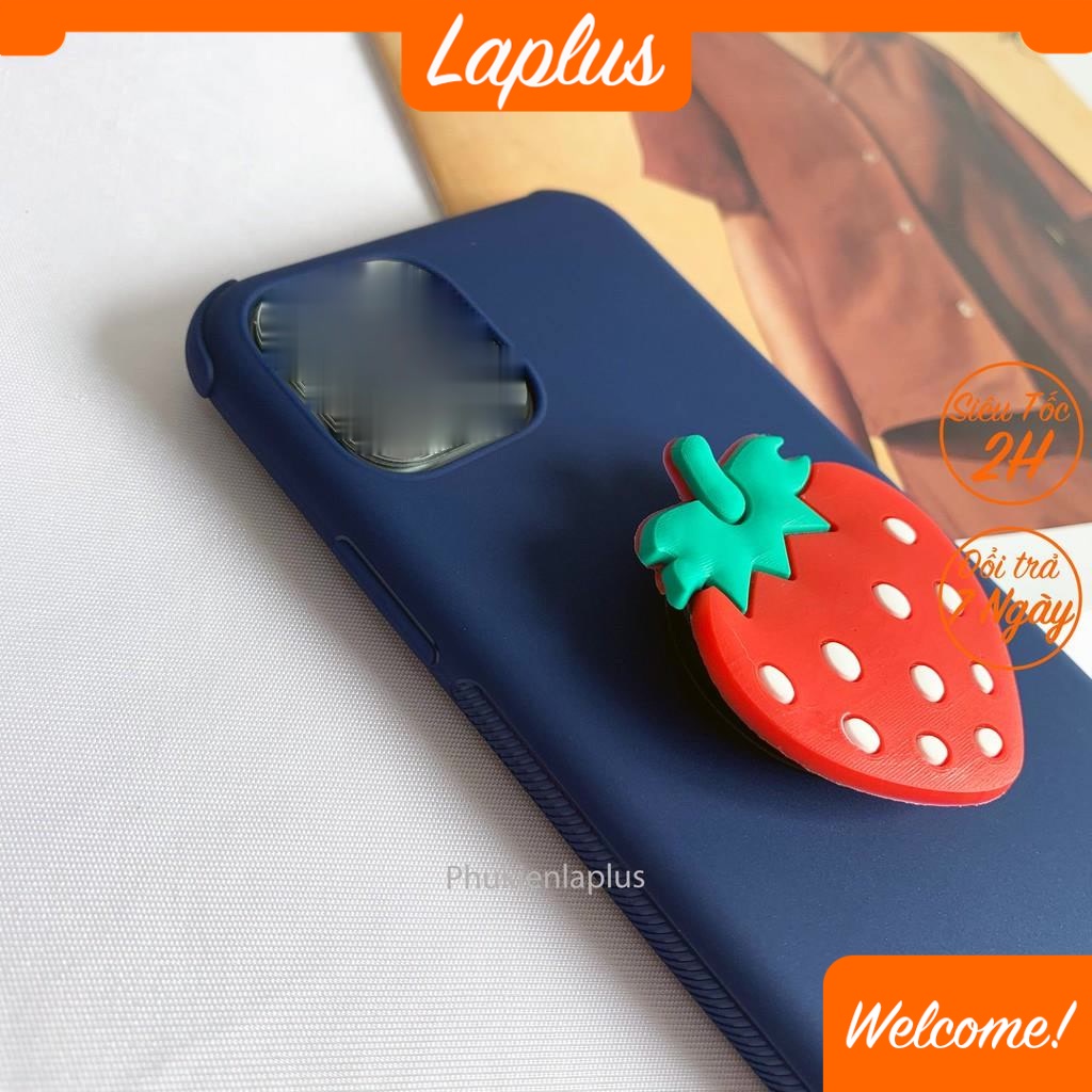 Ốp Iphone chống bẩn nhựa dẻo nhám có giá đỡ /ring màu xanh dành cho Ip 11 / 11 Pro / 11 Promax / 12 / 12 Pro / 12 Promax