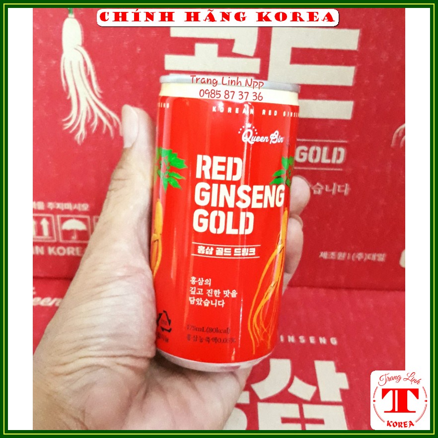Nước hồng sâm Lon hàn quốc Queen Bin, hộp 12 lon - Nước sâm Korea cao cấp - tranglinh