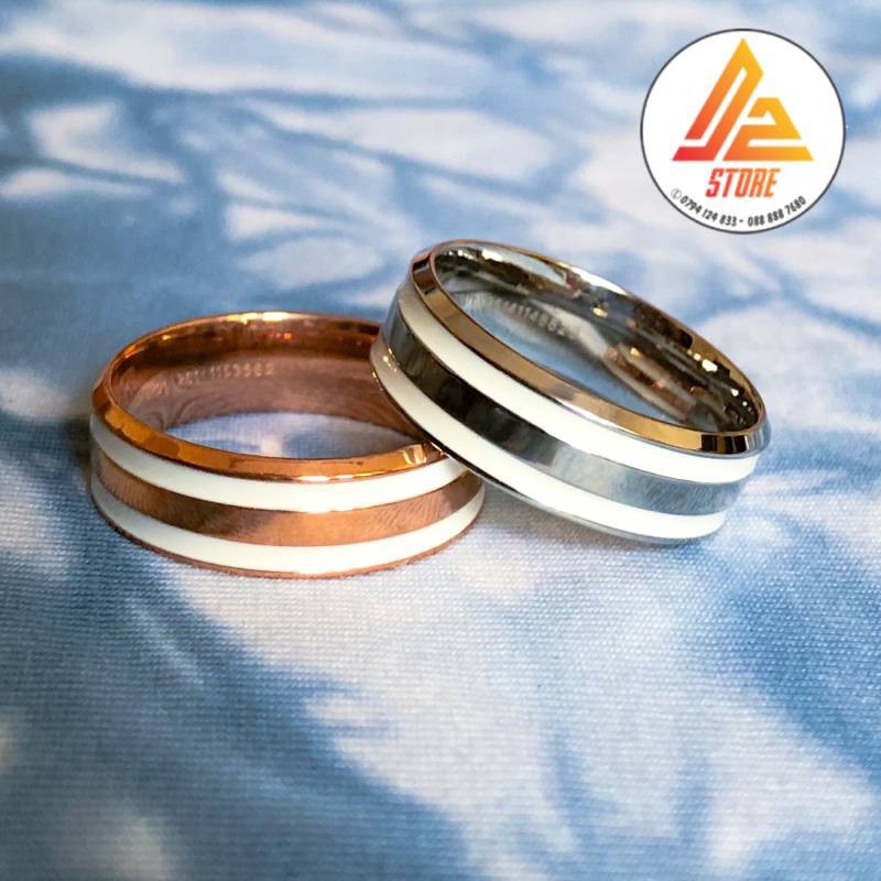 Nhẫn DW v2 Emalie - Nhẫn cặp đôi thời trang Titanium 316L thép không gỉ [Bảo Hành 5 năm]