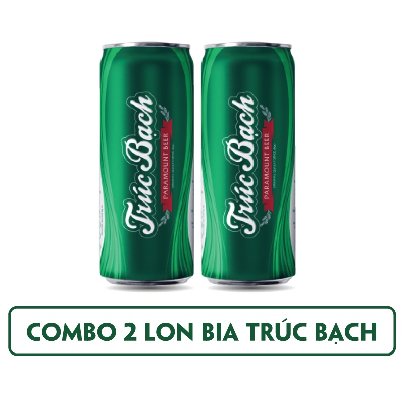 [GIFT] Combo 2 lon Bia Trúc Bạch HABECO (330ml/lon) - Phiên bản lon cao