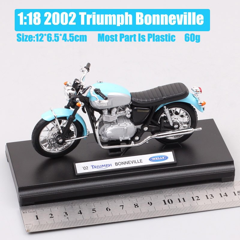 MÔ HÌNH XE MOTO Siêu xe TRIUMPH 2002 BONNEVILLE - WELLY tỷ lệ 1:18