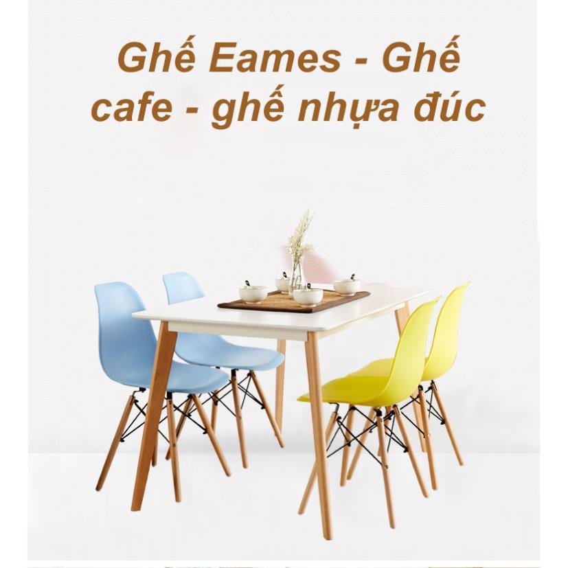 Ghế Eames | Ghế làm việc | Ghế cafe | ghế nhựa đúc chân gỗ