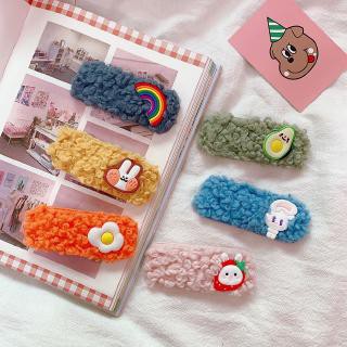 Kẹp tóc Hàn Quốc lông cừu dễ thương