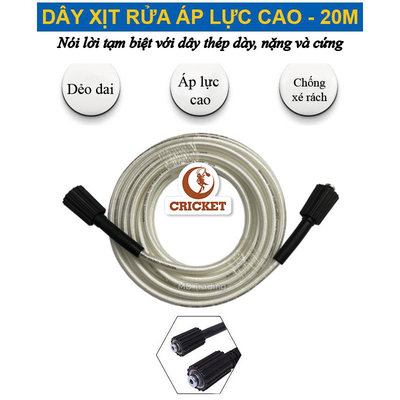 ỐNG DÂY RỬA XE CHO MÁY BƠM XỊT RỬA ÁP LỰC CAO - PHỤ KIỆN MÁY RỬA XE