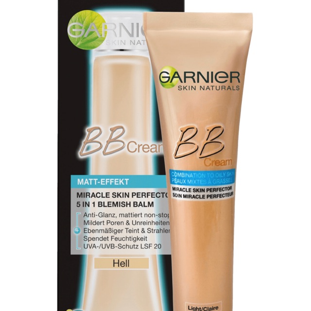 Kem trang điểm Garnier BB cream Matt-effekt 5 in 1 (40ml) (dành cho da nhờn & da hỗn hợp)