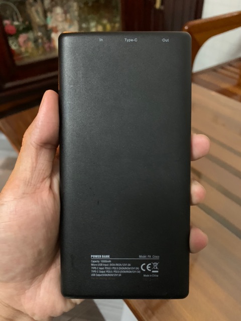 Pin dự phòng Polymer 10.000mAh eValu PA Croco like new, còn BH 1 đổi 1