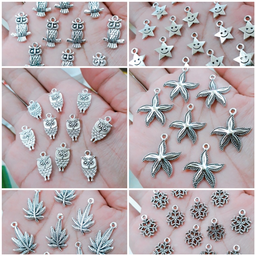 Charm bạc hợp kim giá sỉ : 50 gram = 25k / 1gói [ chuyên cung cấp charm sỉ các loại ]