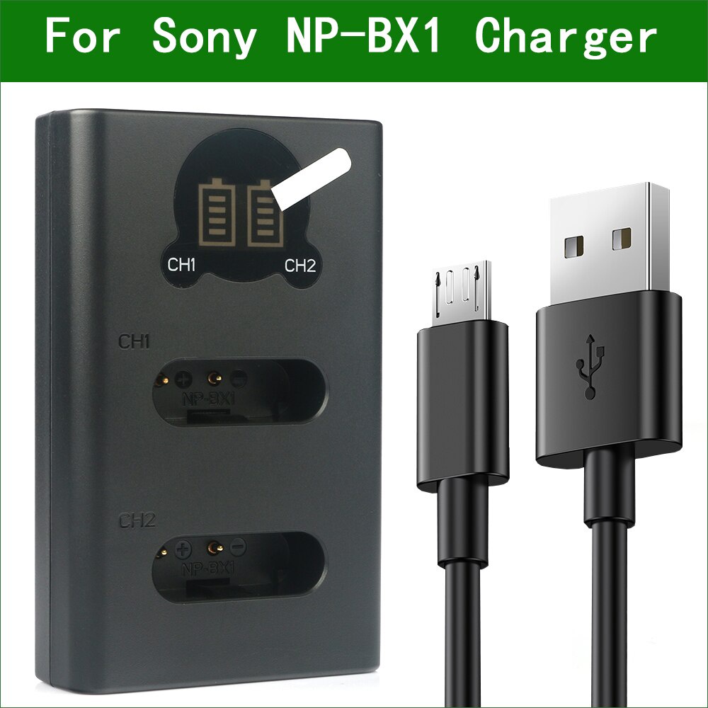 NP-BX1 NP BX1 Bộ sạc pin USB kép cho Sony HDR- AS10 AS100V AS15 AS20 AS200V AS30 AS300 AS50 AS50R Ca