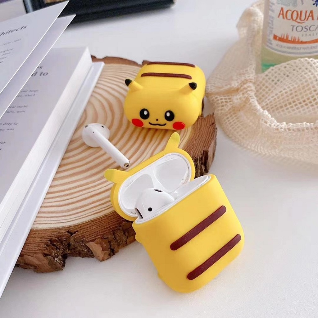 VỎ BỌC AIRPODS CUTE PIKACHU Case Tai Nghe Không Dây Airpods 1/ 2/ i12/ Pro