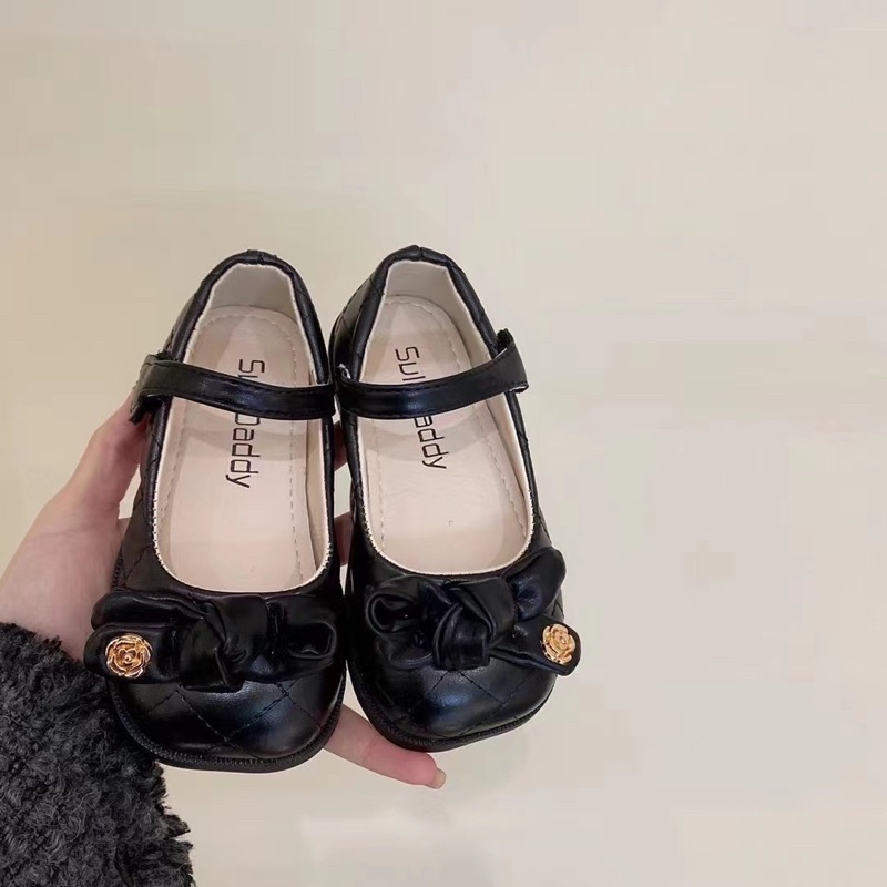 Giày Búp Bê Da Mềm Đính Nơ Kiểu Dáng Đáng Yêu Cho Bé Gái 2-6 Tuổi BB519