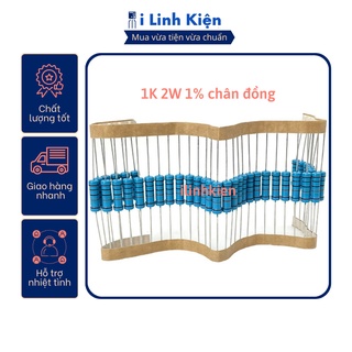 Điện trở vạch 2W 1K 1% chân đồng (10c)