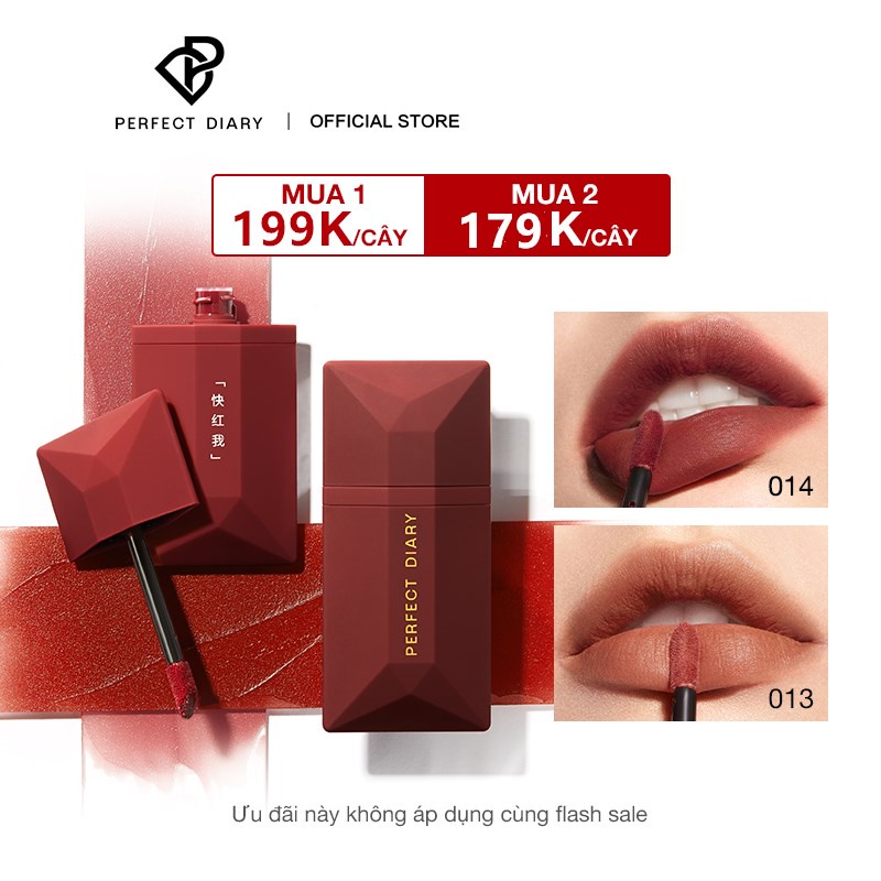 Son Kem Perfect Diary ReadMe Lip Veil Chất Nhung Lì Lâu Trôi 14 Màu Tùy Chọn 4g