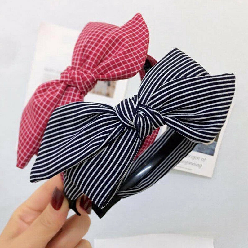 Băng đô họa tiết ca rô phong cách Hàn Quốc xinh xắn dành cho nữ