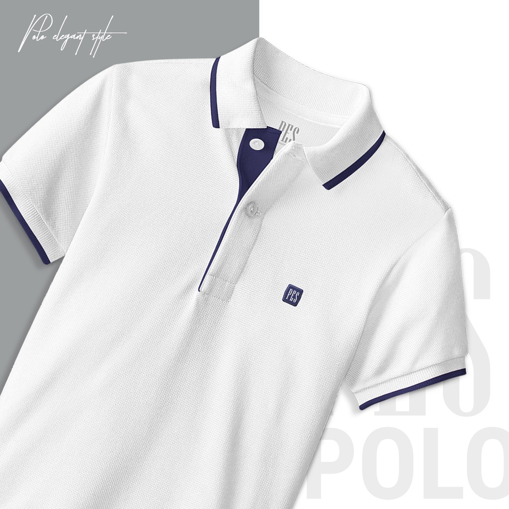 Áo thun Polo Berry màu trắng cổ bẻ vải cá sấu Cotton trẻ trung lịch lãm