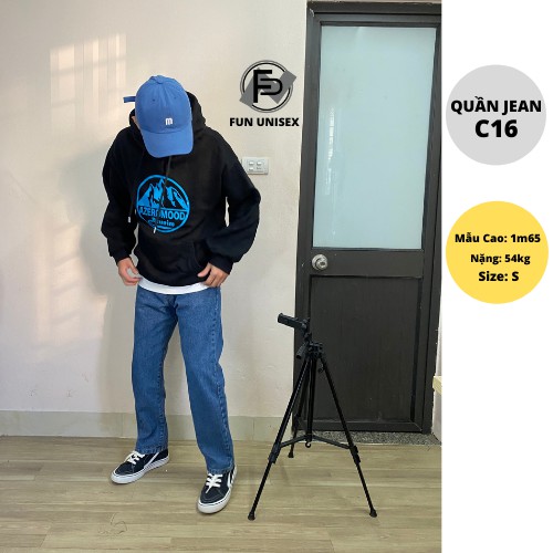 [Tự chụp] Quần jean vải sịn ống suông, ống rộng chất mềm mại, chuẩn form C16 | BigBuy360 - bigbuy360.vn