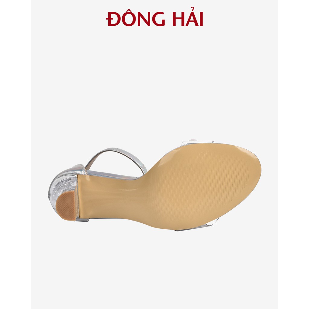 Sandal cao gót Zucia quai trong đính phụ kiện thanh lịch gót trụ trong suốt 9cm - SHL44