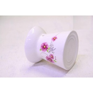 ĐÈN ĐỐT NẾN TINH DẦU GỐM  TRỤ IN HOA