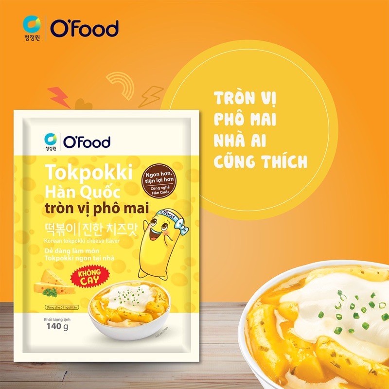 [ HÀNG CHÍNH HÃNG] Tokpokki Hàn Quốc O'food gói 140gr