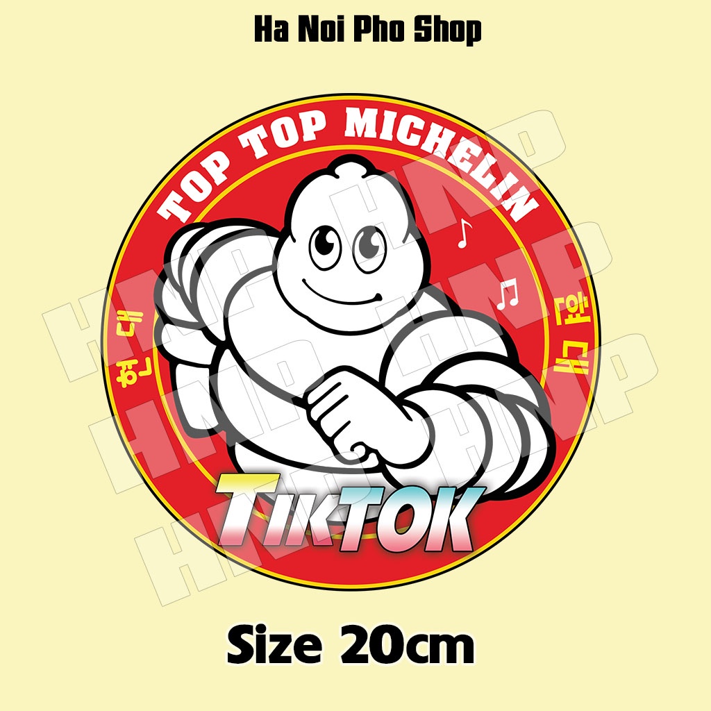 Tem Dán Trang Trí Michelin dán xe | Logo Tik Tok Michelin Mi22-3 Hà Nội Phố Xe Tải
