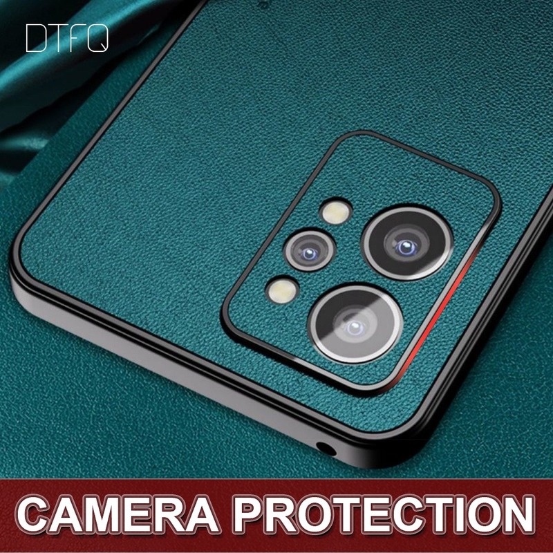 Ốp Điện Thoại Da Pu Viền Silicon Dẻo Kiểu Cổ Điển Sang Trọng Chống Sốc Cho Realme GT Neo 3T 2 Neo3T Neo2 GT2 GT 2