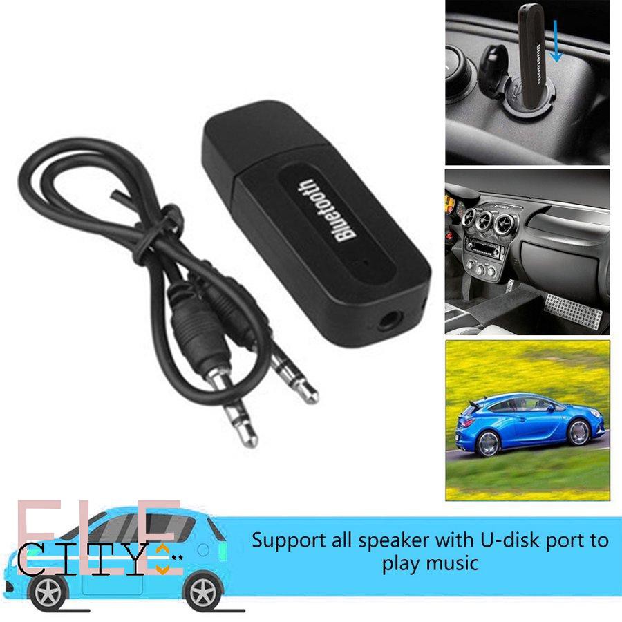 Bộ thu Bluetooth kết nối âm thanh và dây cáp âm thanh giắc cắm 3.5mm cổng USB cho xe hơi