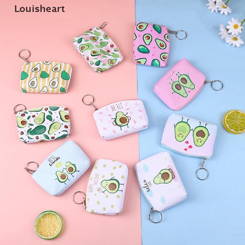 Ví Đựng Tiền Xu Louisheart Hình Trái Bơ Hoạt Hình Đáng Yêu Sáng Tạo