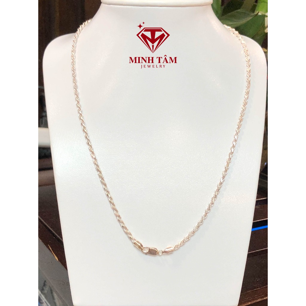 Dây chuyền nam bạc Minh Tâm Jewelry dây xoắn thừng bạc 925