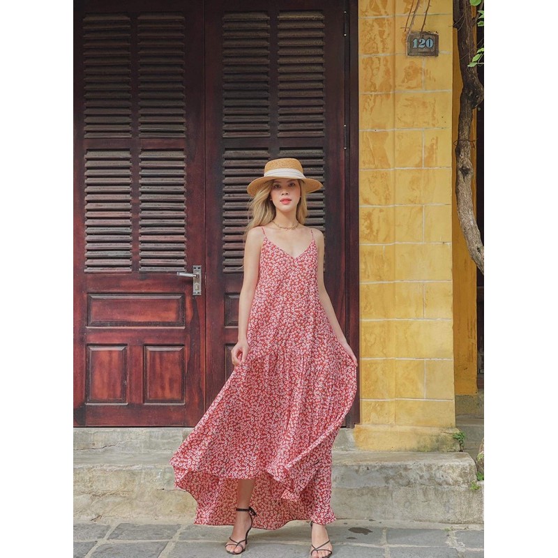 LEMONCHICVN - Đầm maxi hoa - D157