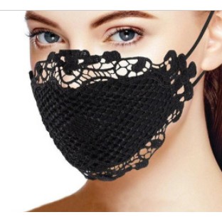 [Hàng mới về] Khẩu trang ren mỏng thông thoáng chống nắng/UV tái sử dụng cho đi xe ngoài trời