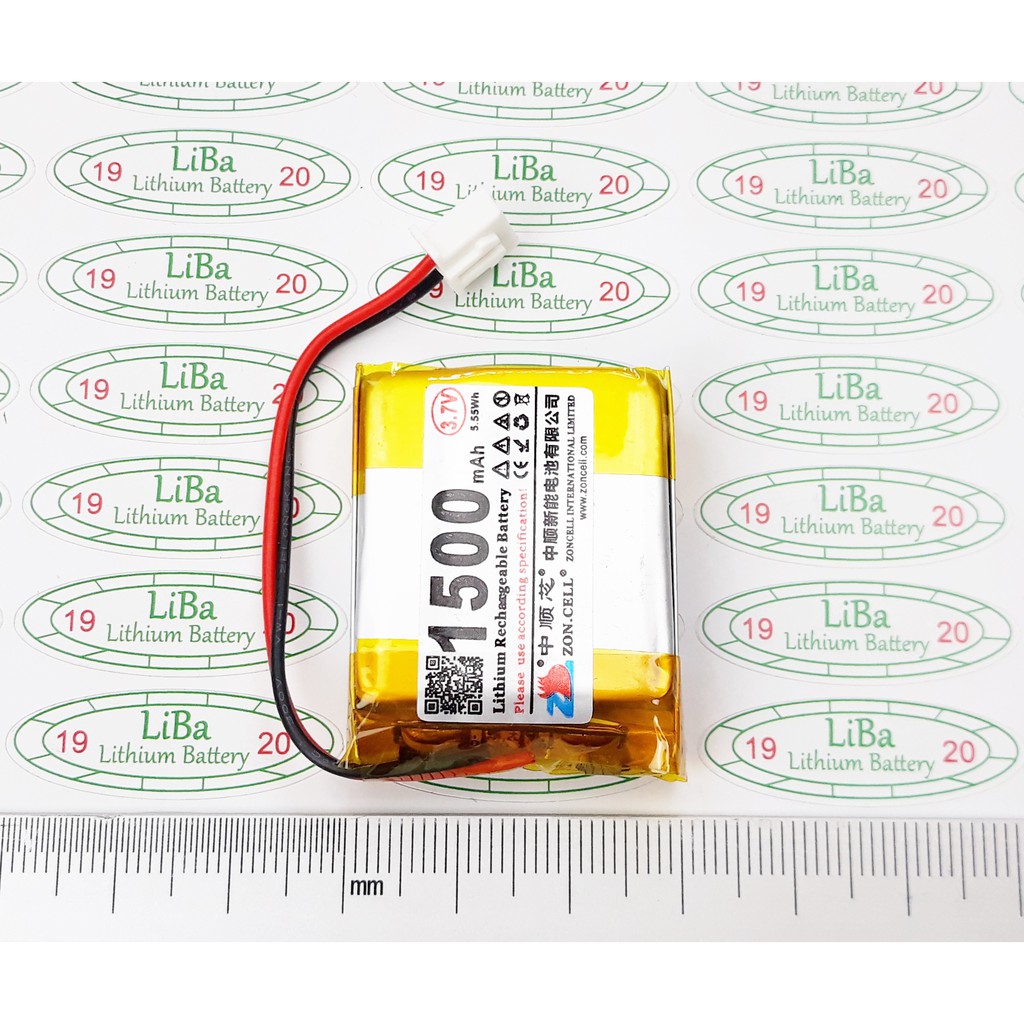 Pin Lithium Polyme 3.7V 1500mAh, 12 x 30 x 35 mm _ LiBa