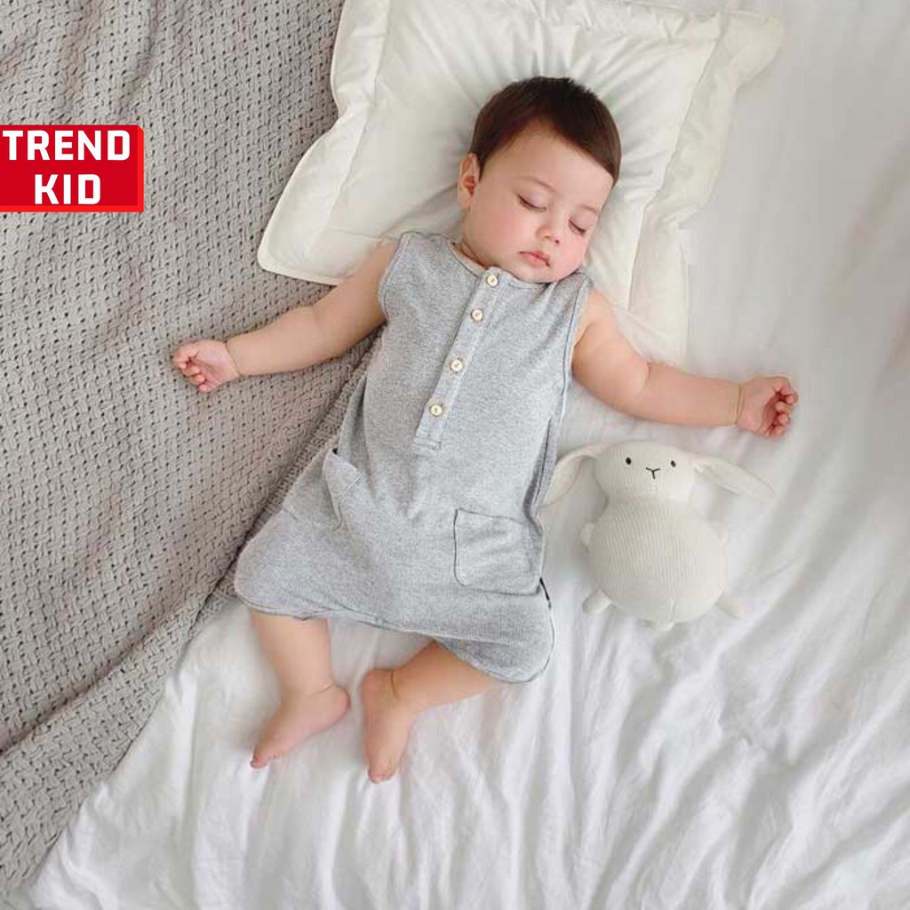 Bộ romper cho bé trai bé gái từ 3 đến 19kg màu ghi BABYWANT