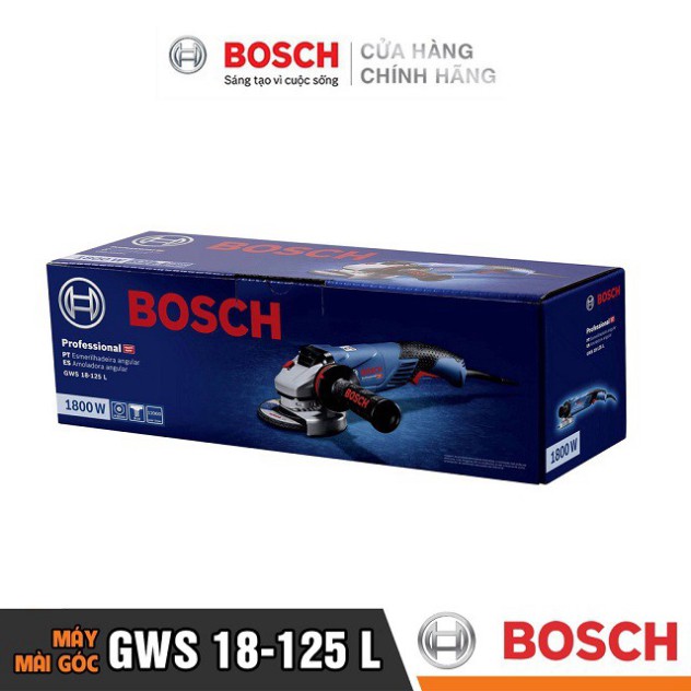 [HÀNG CHÍNH HÃNG] Máy Mài Góc Bosch GWS 18-125 L (125MM-1800W)