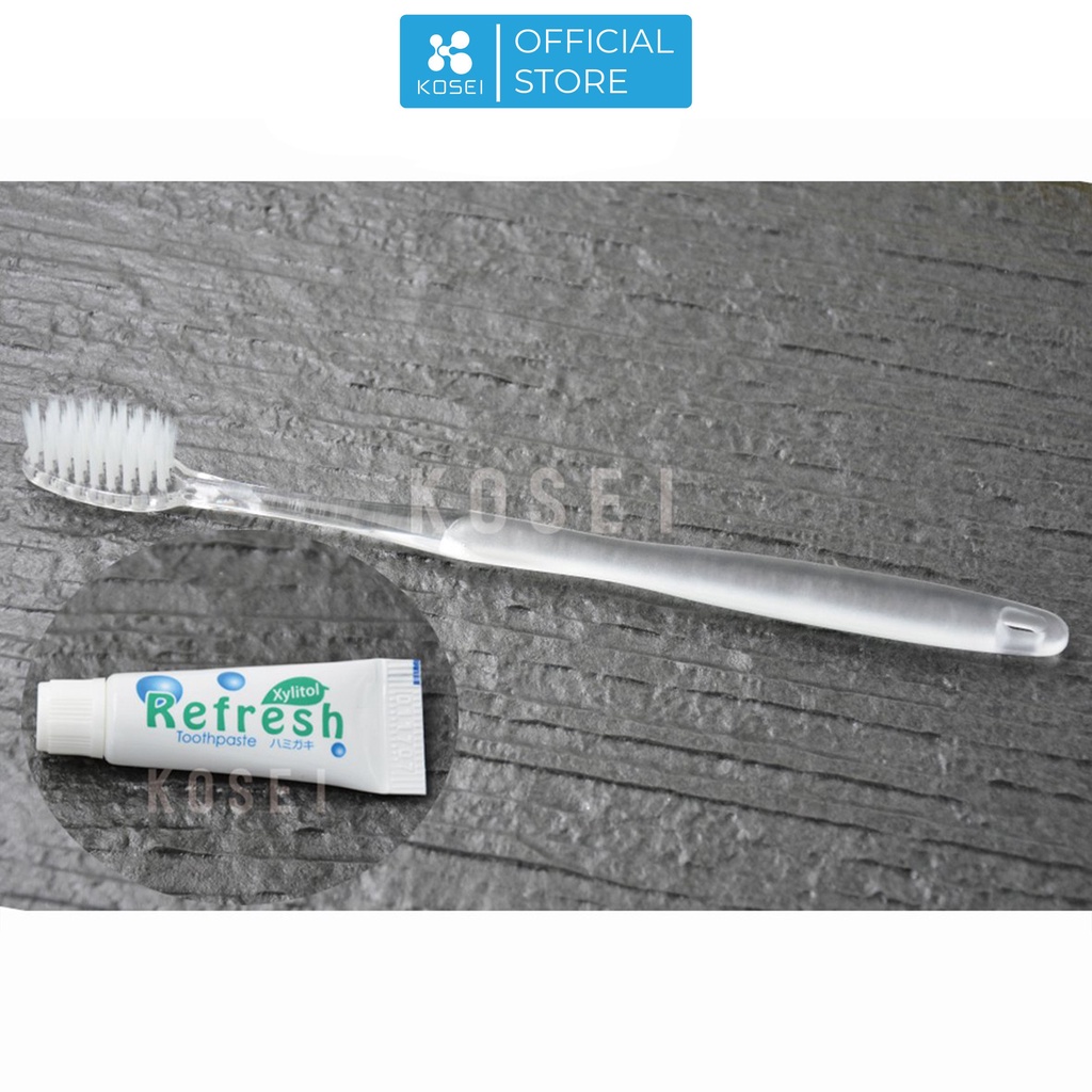 Set 50 bộ Bàn Chải Nhựa kèm tuýp Kem Đánh Răng mini 5gr tiện dụng