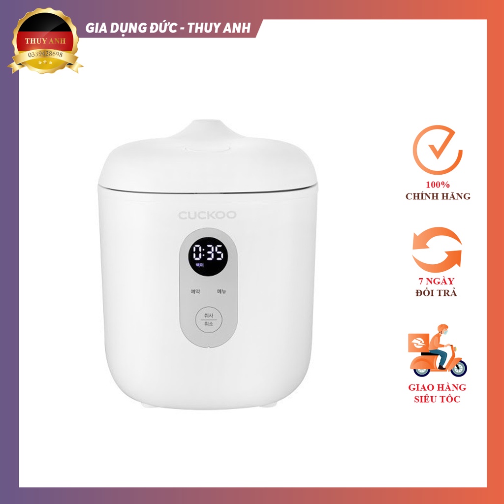 Nồi cơm mini Cuckoo Marshmallow CR-0255MW 0.36L- Nội Địa Hàn