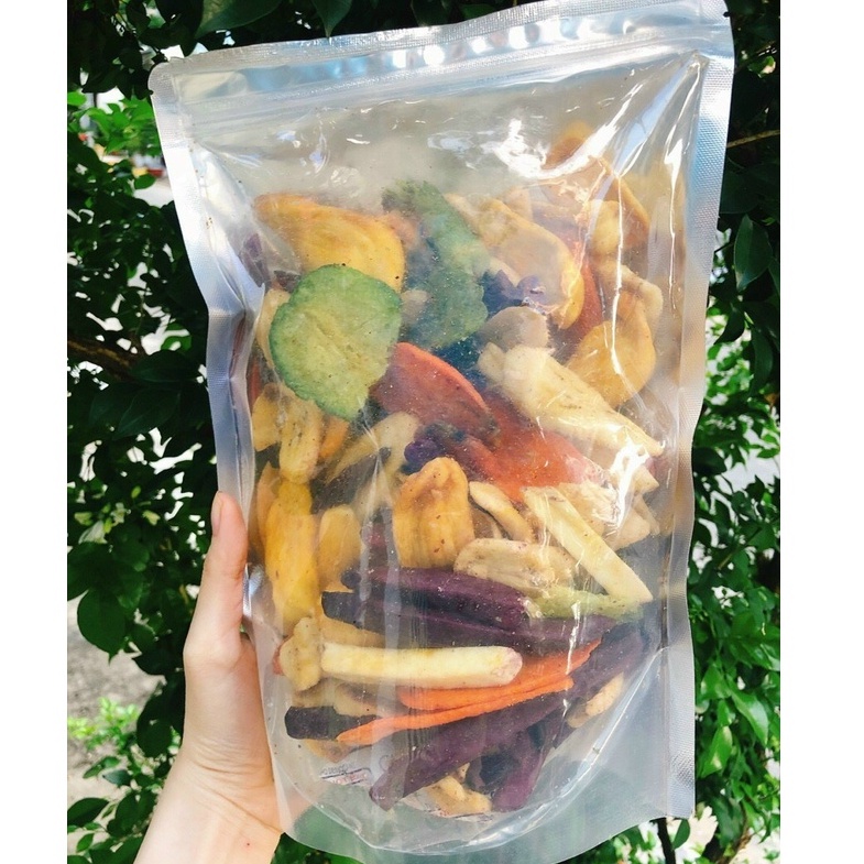 Rau củ quả sấy thập cẩm túi zip 500gr