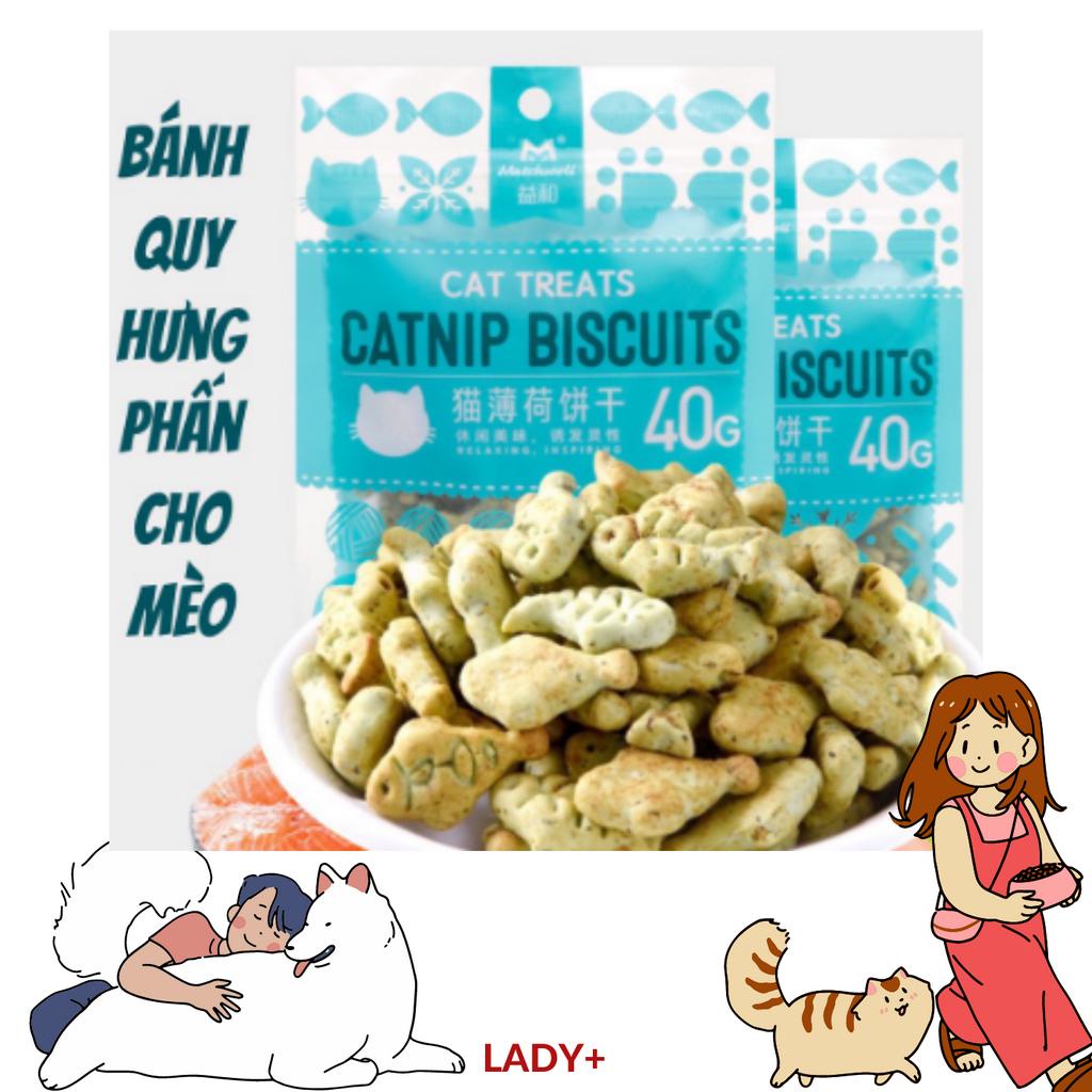 Bánh Cá Biscuits Catnip Giảm Búi Lông Viêm Răng Hôi Miệng Cho Mèo - Hàng đảm bảo nhập khẩu đảm bảo giá tốt- DATE MỚI