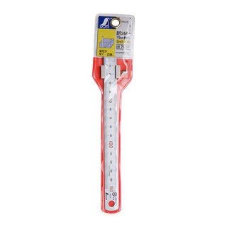 Thước lá inox nhũ bạc 15cm có khóa Shinwa Nhật Bản 76751