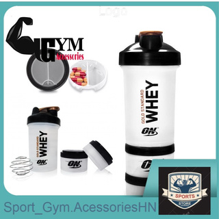 Bình lắc bình nước Shake bottle ON Gold Standard chính hãng 3 ngăn tiện dụng