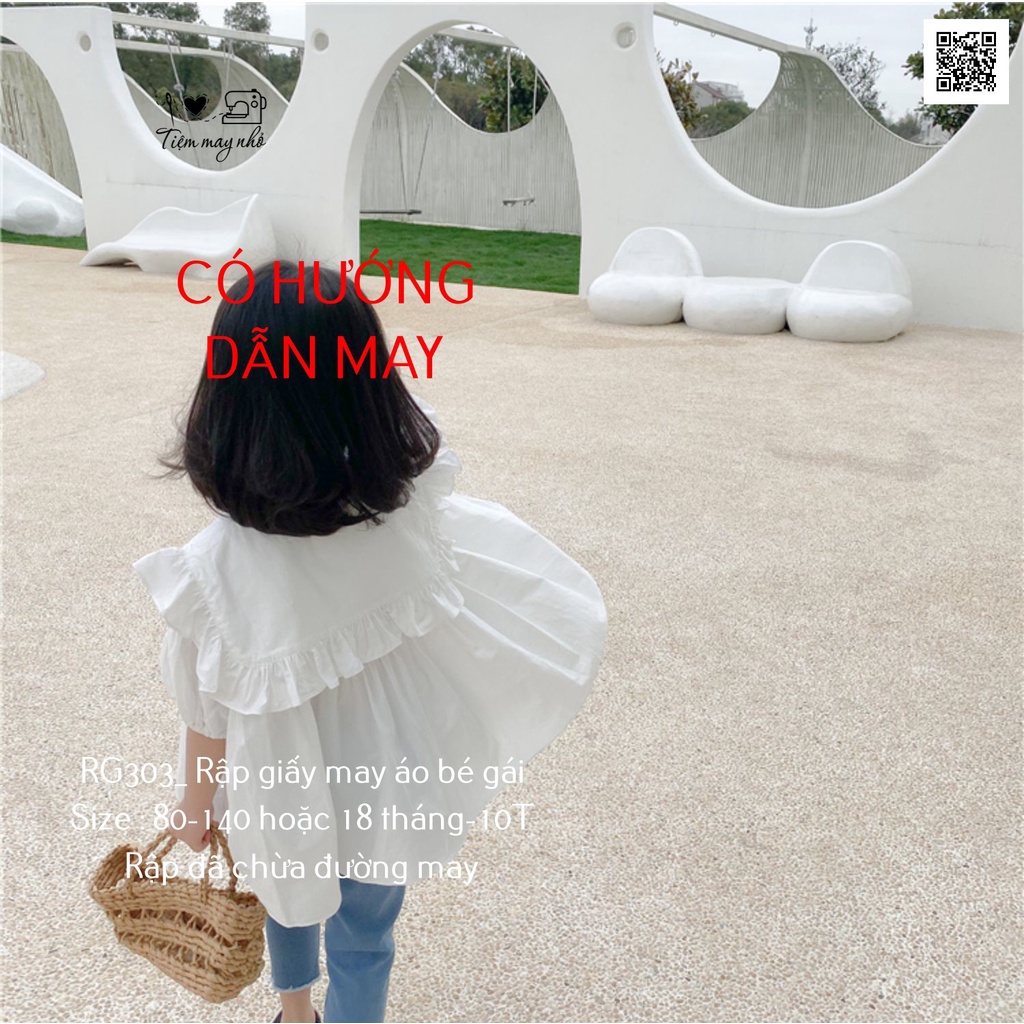 RG303_Rập giấy may áo bé gái