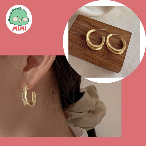 Bông tai phong cách retro Hàn Quốc cá tính trẻ trung giá rẻ chất liệu hợp kim không gỉ