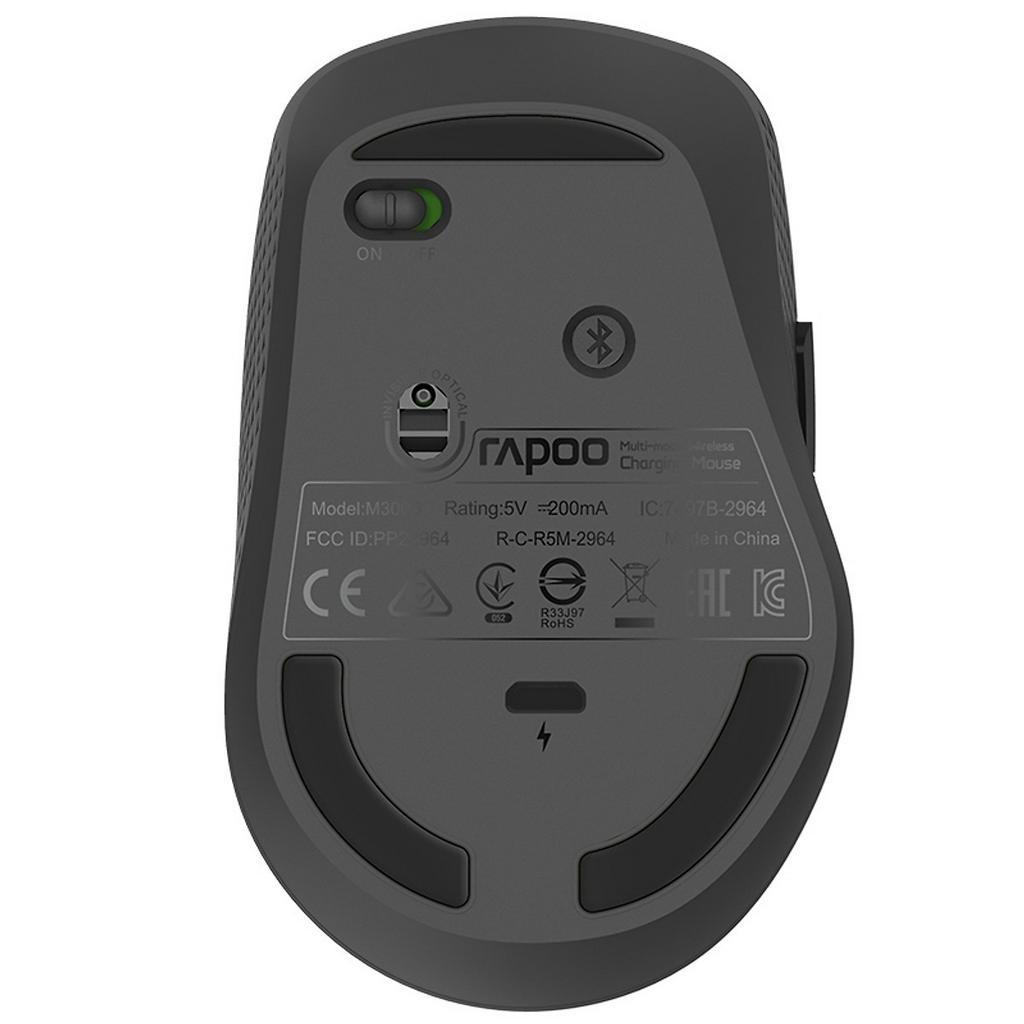 Chuột Sạc Qi Không Dây Đa Kết Nối Rapoo M300W Wireless Charging Qi Mouse - Hàng Chính Hãng